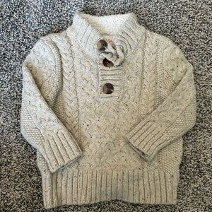Cat & Jack Cream Cable Knit Kids Sweater